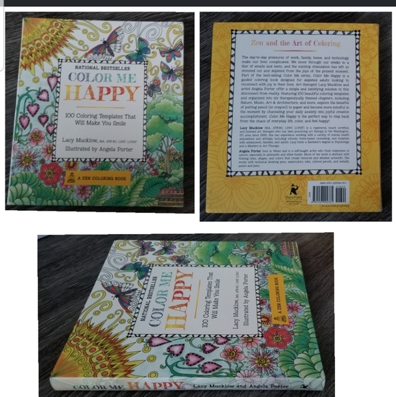 Zen Coloring Book set of 2,  Color Me HAPPY & CLAM - Picture 5 of 5